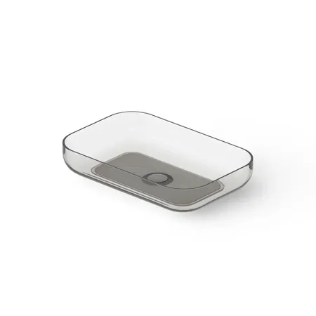 Dea Design Washbasins Раковина, накладная, без отв, Glasstech, прозрачная смола, цвет: Smoky Black R4