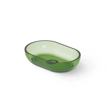 Dea Design Washbasins Раковина, накладная, без отв, Glasstech, прозрачная смола, цвет: Emerald R3