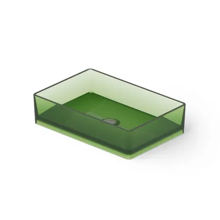 Dea Design Washbasins Раковина, накладная, без отв, Glasstech, прозрачная смола, цвет: Emerald R3