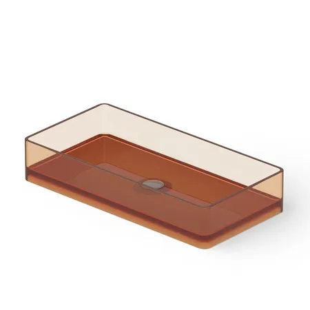 Dea Design Washbasins Раковина, накладная, без отв, Glasstech, прозрачная смола, цвет: Sunset R1