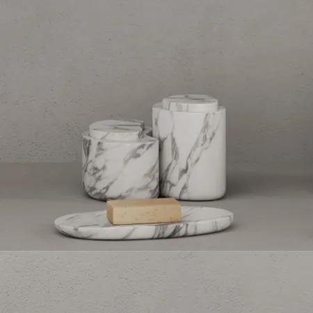 Dea Design Marble Мыльница настольная, из мрамора, цвет: Statuario White