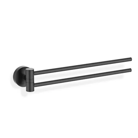 Decor Walther Basic HTH2 Полотенцедержатель двойной, поворотный, подвесной, цвет: черный матовый