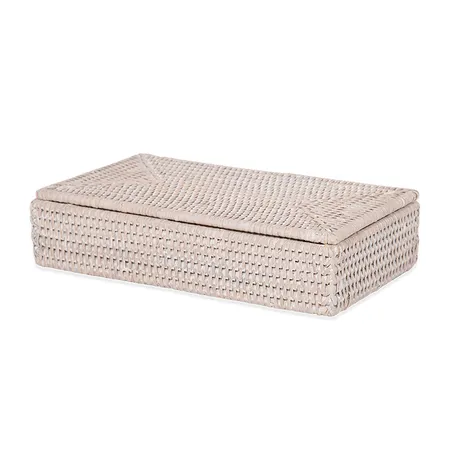 Decor Walther Basket BMD Контейнер, с крышкой, настольный, цвет: ротанг светлый