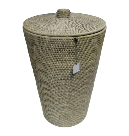Decor Walther Basket WB Корзина для белья, с крышкой, напольная, цвет: ротанг светлый
