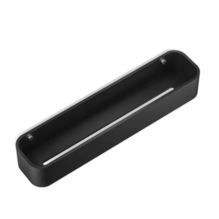 Decor Walther Black Stone DCT45 Душевая полочка, подвесная, цвет: черный матовый / сталь матовая