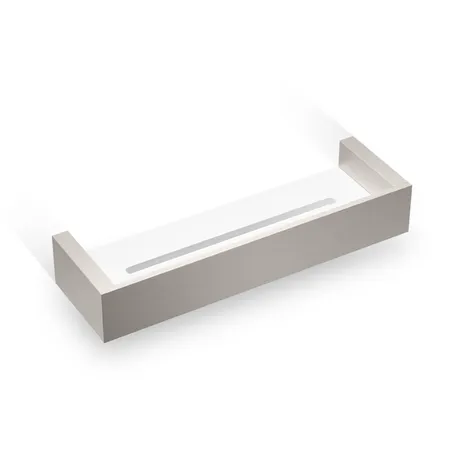 Decor Walther Brick DA30 Душевая полка, акриловое белое стекло, подвесной, цвет: никель сатинированный