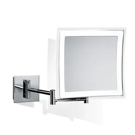Decor Walther BS 85 Touch Косметическое зеркало, подвесное, увел. 5x, сенсорный вкл, подсветка LED, цвет: хром