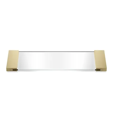 Decor Walther Classic Tab 34 Лоток универсальный, прозрачное стекло, настольный, цвет: золото матовое