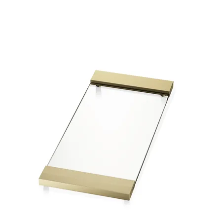 Decor Walther Classic Tab 37 Лоток универсальный, прозрачное стекло, настольный, цвет: золото матовое