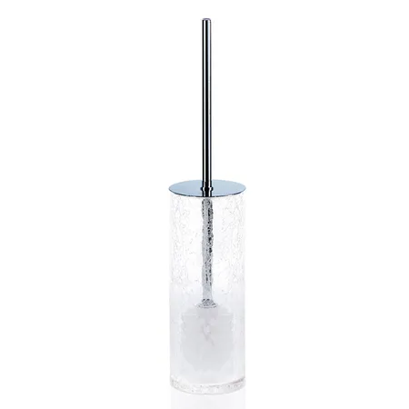 Decor Walther Crack SBG Туалетный ершик, напольный, французское стекло Craquele, цвет: хром