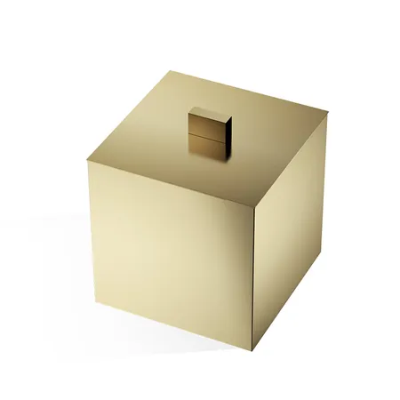 Decor Walther Cube DW 3560 Баночка универсальная, с крышкой, настольная, цвет: золото матовое