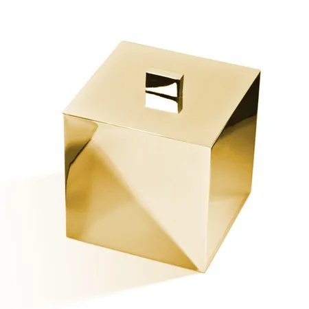 Decor Walther Cube DW 3560 Баночка универсальная, с крышкой, настольная, цвет: золото