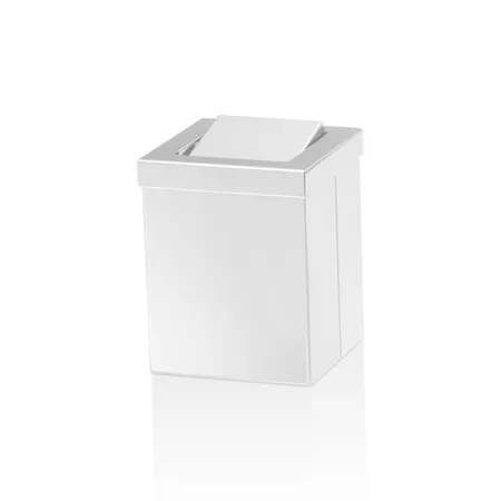 Decor Walther DW 1130 Корзина для бумаги, с крышкой, напольная, цвет: белый матовый