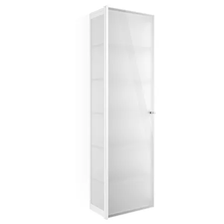 Decor Walther Glas S 4 Шкаф напольный, стекло белое, цвет: хром