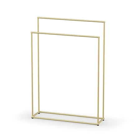 Decor Walther Mikado Полотенцедержатель, напольный, двойной, цвет: латуный матовый