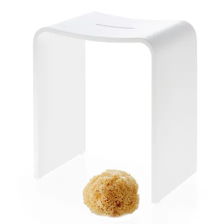 Decor Walther Stone Stool Душевая табуретка, напольная, цвет: белый