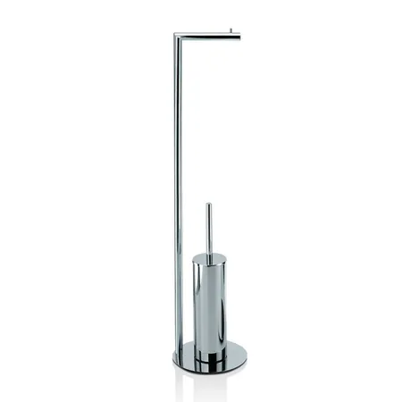 Decor Walther Straight 7 Напольная стойка с ершиком и бумагодержателем, цвет: хром