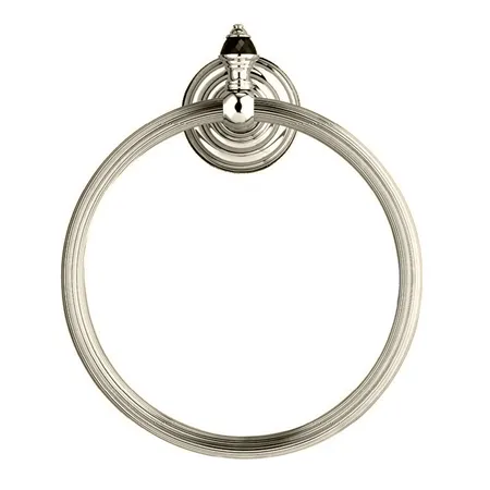 Devon&Devon Black Diamond Полотенцедержатель - кольцо, подвесной, цвет: черный/никель блестящий
