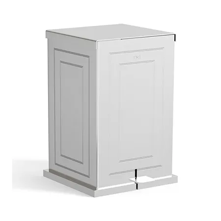 Devon&Devon Cube Ведро мусорное, напольное, с педалью, цвет: хром