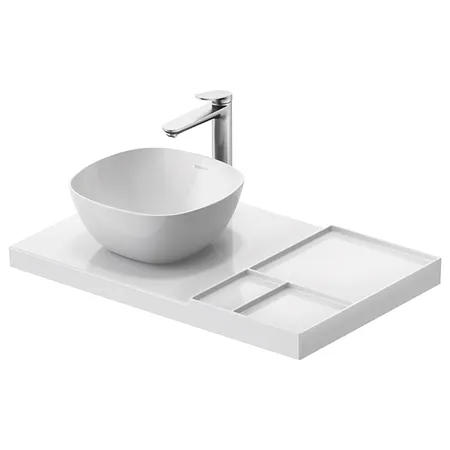 Duravit Aurena Керамическая консоль подвесная, левая, HygieneGlaze, цвет: белый глянец