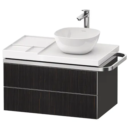 Duravit Aurena Тумба подвесная под раковину, цвет: графит матовый/шпон черное дерево