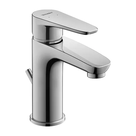 Duravit B.1 Смеситель для раковины, 1 отв, с донным клапаном, излив, цвет: хром