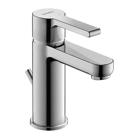 Duravit B.2 Смеситель для раковины, 1 отв, с донным клапаном, излив, цвет: хром