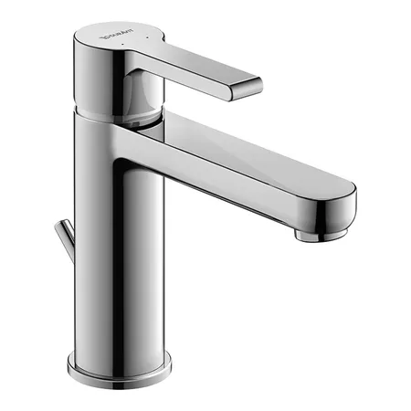 Duravit B.2 Смеситель для раковины, 1 отв, с донным клапаном, излив, цвет: хром