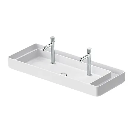 Duravit Bento Starck Box Раковина накладная, с 2 отв, HygieneGlaze, цвет: белый глянцевый