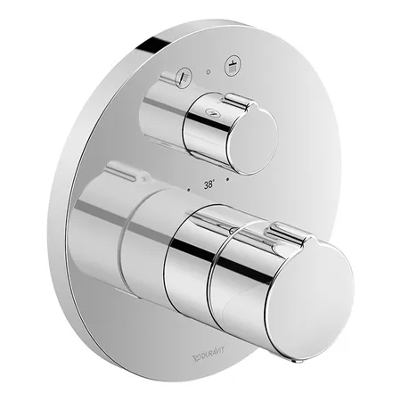 Duravit C.1 Смеситель термостатический для душа, встраиваемый, с запорным переключателем, цвет: хром