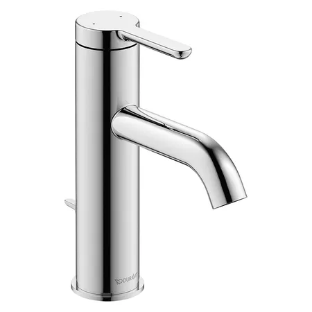 Duravit C.1 Смеситель для раковины, 1 отв, с донным клапаном, излив, цвет: хром