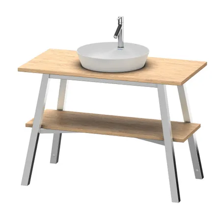 Duravit Cape Cod Консоль, деревянная напольная с 1 полкой, с раковиной на 1 отв, цвет:европейский дуб