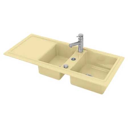 Duravit Cassia Кухонная мойка, встраиваемая, цвет: бежевая