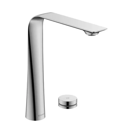 Duravit D.1 Смеситель для раковины на 2 отв. высокий, электронный с питанием от сети, цвет: хром