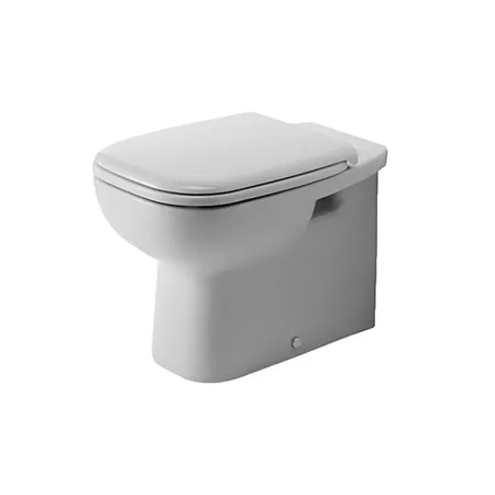 Duravit D-Code Унитаз напольный пристенный вариант, для независимого подключения воды, включая крепление, слив в стену, цвет: белый