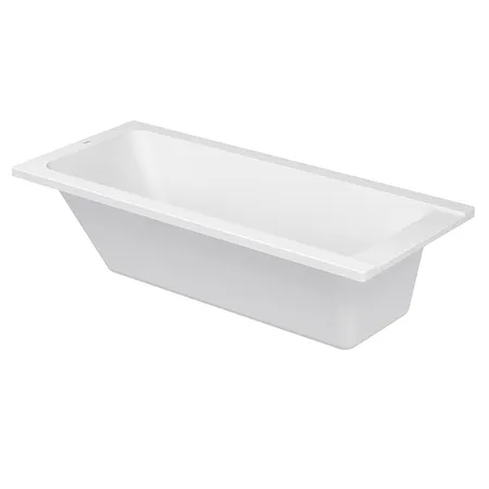 Duravit D-Code Ванна акриловая, встраиваемая, с 1 наклоном для спины, выпуск в зоне ног, цвет: белый