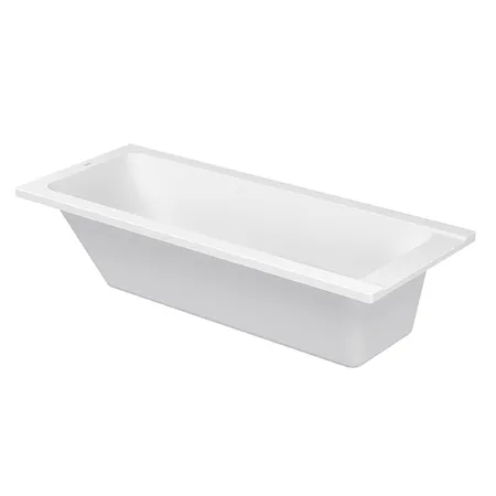 Duravit D-Code Ванна акриловая, встраиваемая, с 1 наклоном для спины, выпуск в зоне ног, цвет: белый