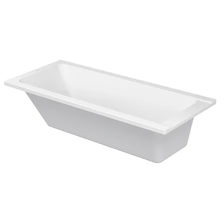Duravit D-Code Ванна акриловая, встраиваемая, с 1 наклоном для спины, выпуск в зоне ног, цвет: белый