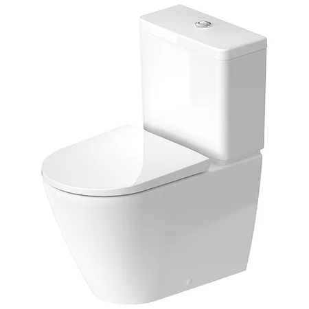 Duravit D-Neo Унитаз-моноблок, безободковый, слив универсальный, цвет: белый