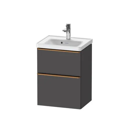 Duravit D-Neo Тумба под раковину, подвесная, с выдв. ящиком и выдв. отделением, цвет: графит матовый