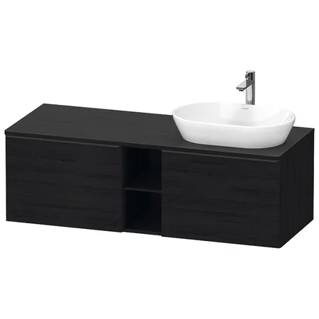 Duravit D-Neo Тумбочка подвесная, раковина, 2 ящика, цвет: Black Oak