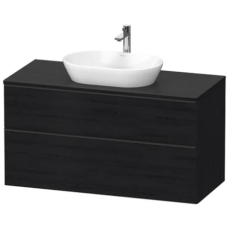 Duravit D-Neo Тумбочка подвесная, раковина, 2 ящика, цвет: Black Oak