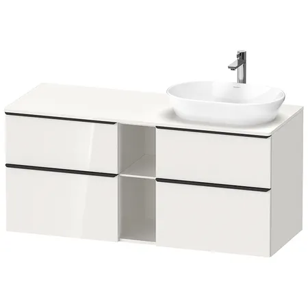 Duravit D-Neo Тумбочка подвесная, раковина, 2 ящика, цвет: белый высокоглянцевый