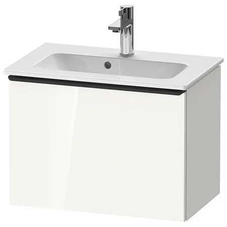 Duravit D-Neo Тумбочка подвесная Compact, раковина, 1 ящик, цвет: белый высокоглянцевый