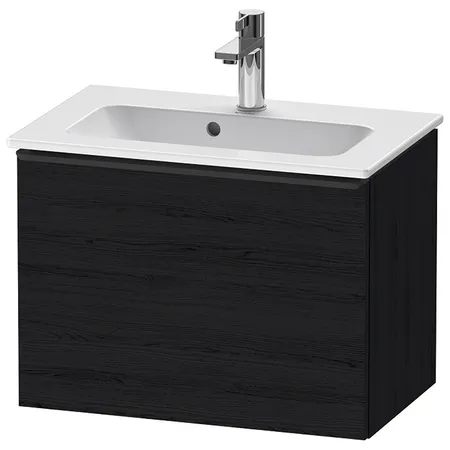 Duravit D-Neo Тумбочка подвесная Compact, раковина, 1 ящик, цвет: Black Oak