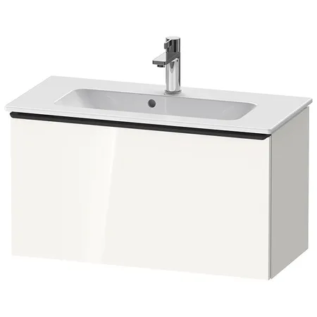 Duravit D-Neo Тумбочка подвесная Compact, раковина, 1 ящик, цвет: белый высокоглянцевый