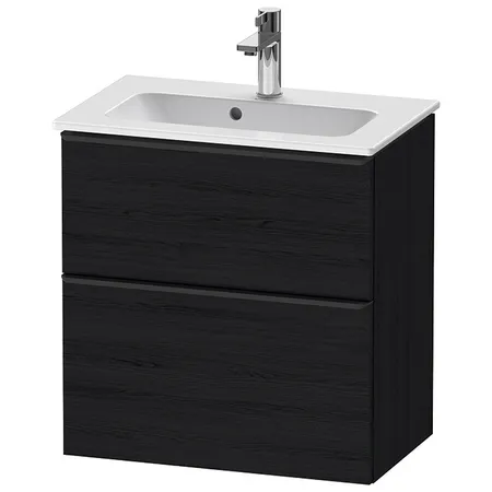 Duravit D-Neo Тумбочка подвесная Compact, раковина, 1 ящик, цвет: Black Oak