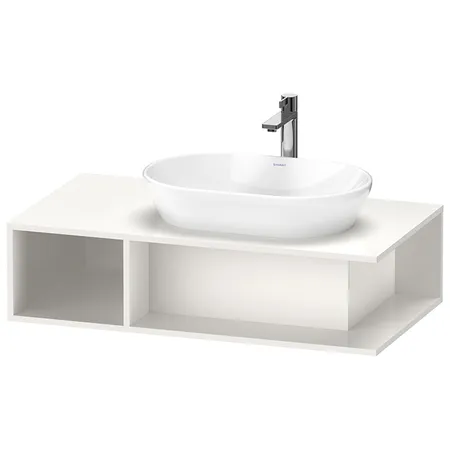 Duravit D-Neo Тумбочка подвесная компакт, раковина, 1 открытое отделение на левой стороне, цвет: белый высокоглянцевый