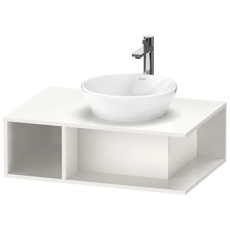 Duravit D-Neo Тумбочка подвесная компакт, раковина, 1 открытое отделение на левой стороне, цвет: белый высокоглянцевый