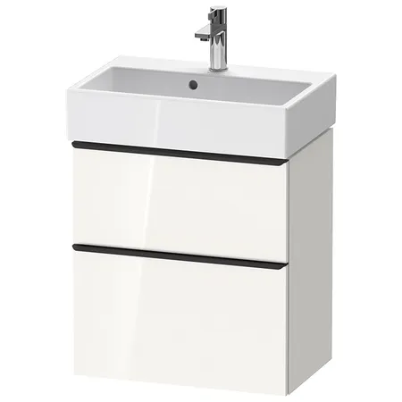 Duravit D-Neo Тумбочка подвесная компакт, раковина, 1 ящик, цвет: белый высокоглянцевый